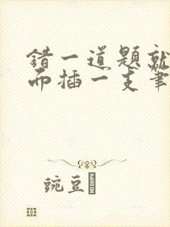 错一道题就往下面插一支笔怎么办