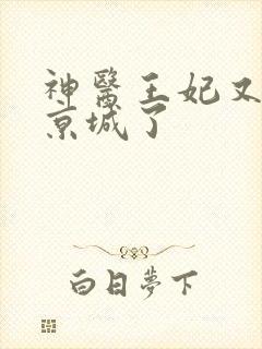 神医王妃又轰动京城了