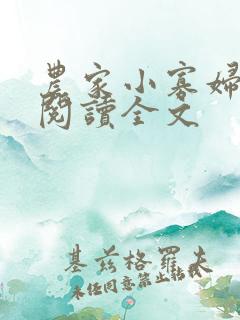 农家小寡妇免费阅读全文