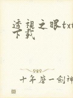 透视之眼txt下载