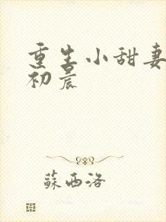 重生小甜妻 慕初晨
