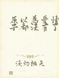 原以为爱情这辈子都没有了