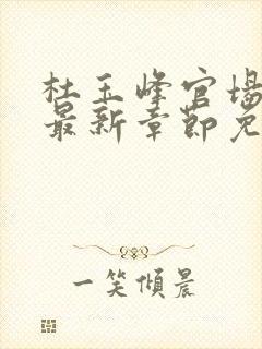 杜玉峰官场小说最新章节免费阅读