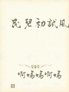 民儿初试风雨录