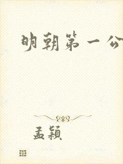 明朝第一公子