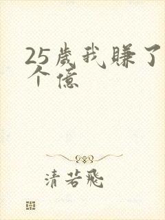 25岁我赚了3个亿