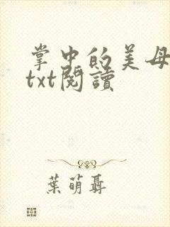 掌中的美母版主txt阅读