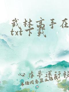 武林高手在校园txt下载