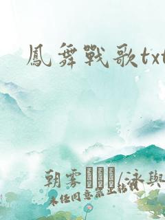 凤舞战歌txt
