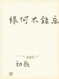 缘何不能忘记你