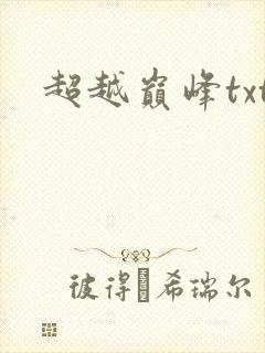 超越巅峰txt