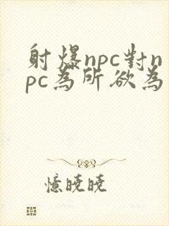 射爆npc对npc为所欲为的世界