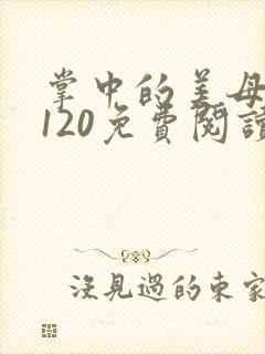 掌中的美母版主120免费阅读