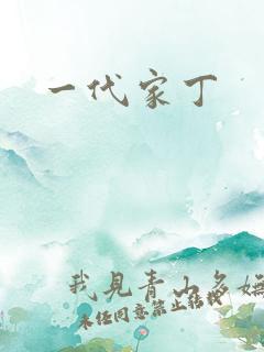 一代家丁