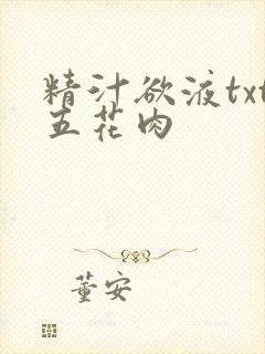 精汁欲液txt五花肉