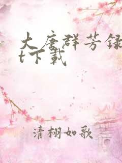 大唐群芳录txt下载