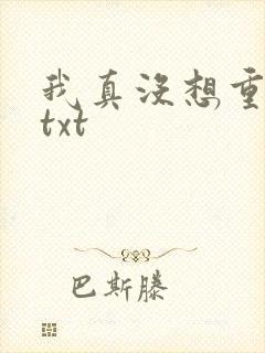 我真没想重生啊txt