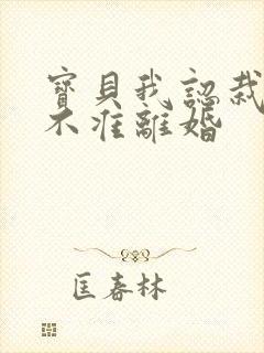 宝贝我认栽老婆不准离婚