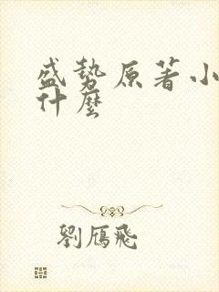 盛势原著小说叫什么