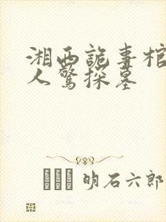 湘西诡事棺山道人惊探墓