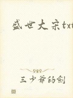 盛世大宋txt