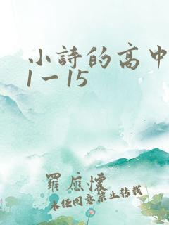 小诗的高中日记1一15
