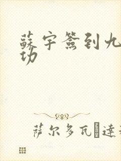 苏宇签到九转玄功