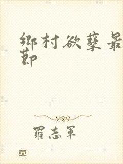 乡村欲孽最新章节