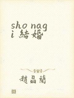 sho nagi 结婚