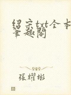 绍宋txt全本笔趣阁