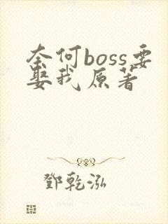 奈何boss要娶我原著