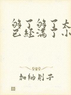 够了够了太多了已经满了小说