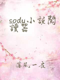 sodu小说阅读器