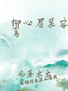柳心眉慕容逸沈鸾