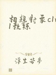 相亲对象c1v1教练