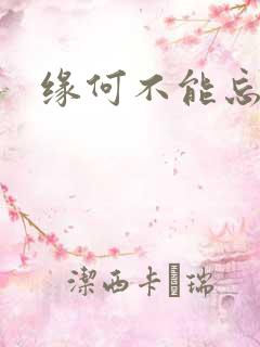 缘何不能忘记你