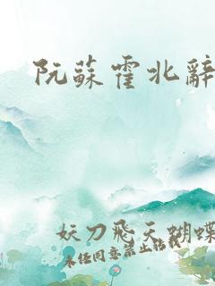 阮苏霍北辞小说