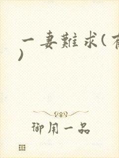 一妻难求(有肉)