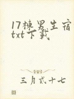 17栋男生宿舍txt下载