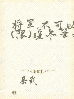 将军,不可以!(限)暖冬笔趣阁免费阅读