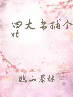 四大名捕全集txt