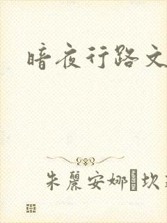 暗夜行路文集