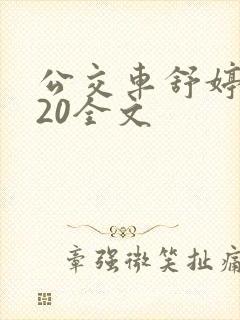 公交车舒婷1一20全文