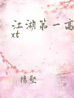 江湖第一高手txt