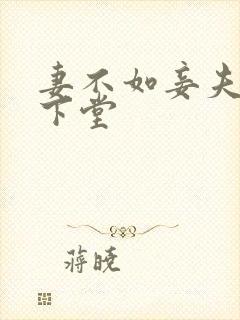 妻不如妾夫人要下堂