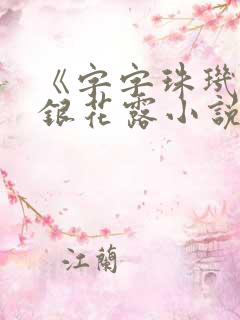《字字珠玑》金银花露小说