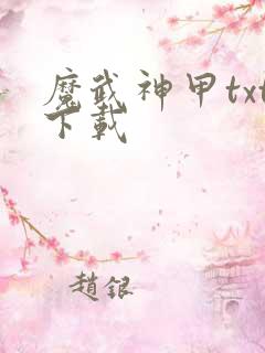魔武神甲txt下载