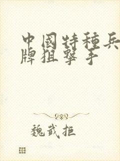 中国特种兵之王牌狙击手