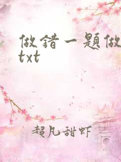 做错一题做一次txt