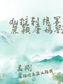 du推到杨幂赵丽颖唐嫣刘诗诗郑爽